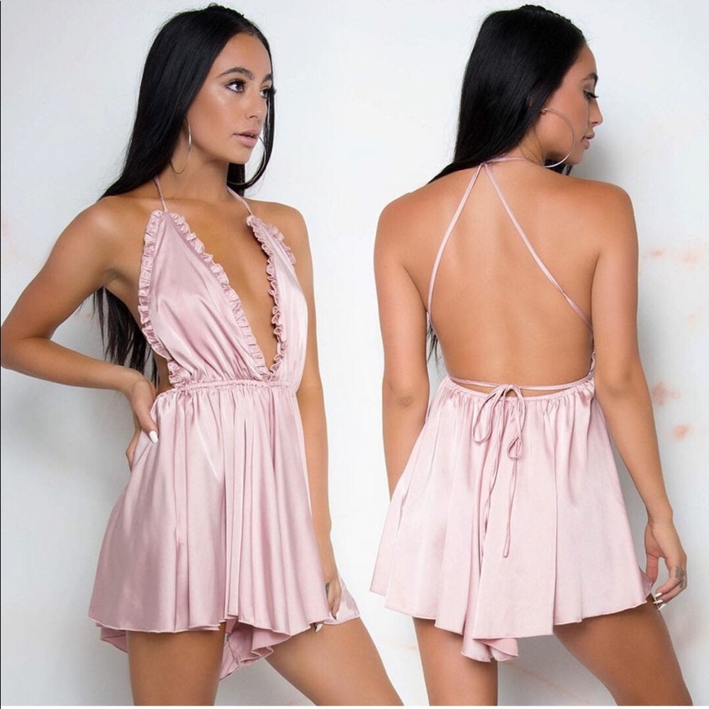 Yellow Silk Romper